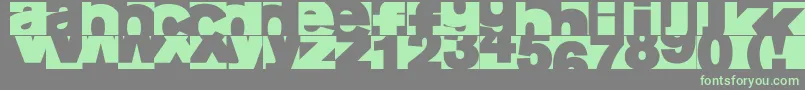 Fonte Aifragment – fontes verdes em um fundo cinza