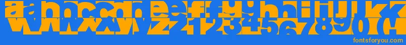 Aifragment Font – Orange Fonts on Blue Background