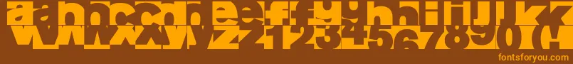 Aifragment Font – Orange Fonts on Brown Background