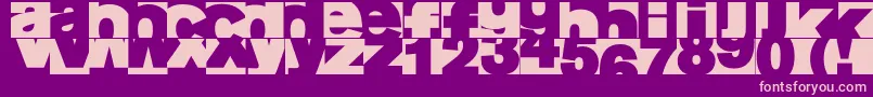 Aifragment Font – Pink Fonts on Purple Background