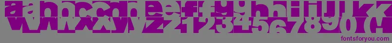 Шрифт Aifragment – фиолетовые шрифты на сером фоне