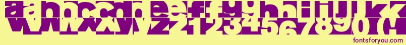 Aifragment Font – Purple Fonts on Yellow Background