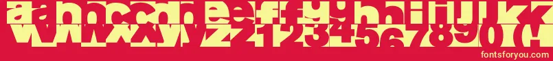 Aifragment Font – Yellow Fonts on Red Background