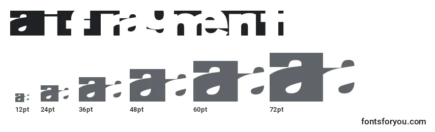 Размеры шрифта Aifragment