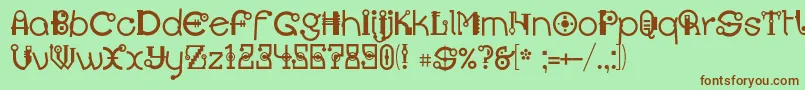 Montesummac Font – Brown Fonts on Green Background