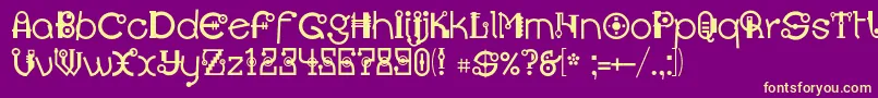 Montesummac Font – Yellow Fonts on Purple Background