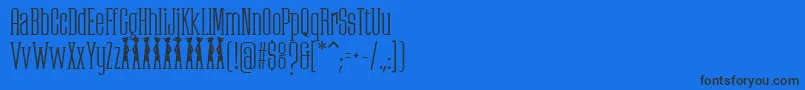 Fonte PartizanoDemoFfp – fontes pretas em um fundo azul