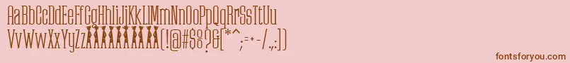 Czcionka PartizanoDemoFfp – brązowe czcionki na różowym tle