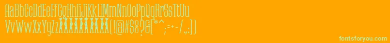 PartizanoDemoFfp Font – Green Fonts on Orange Background