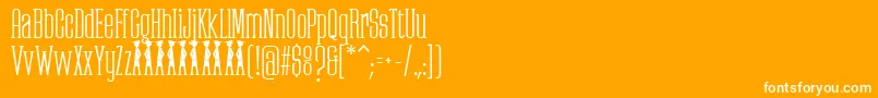 フォントPartizanoDemoFfp – オレンジの背景に白い文字