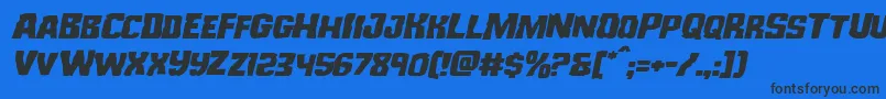 Monsterhunterexpandital Font – Black Fonts on Blue Background