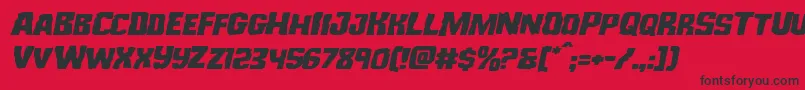 Monsterhunterexpandital Font – Black Fonts on Red Background