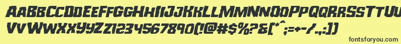 Monsterhunterexpandital Font – Black Fonts on Yellow Background