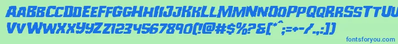 Monsterhunterexpandital Font – Blue Fonts on Green Background