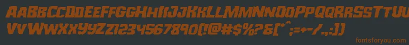 Monsterhunterexpandital Font – Brown Fonts on Black Background