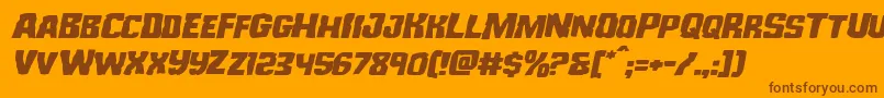 Monsterhunterexpandital Font – Brown Fonts on Orange Background