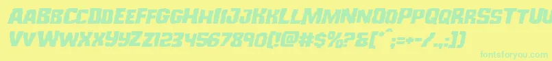 Monsterhunterexpandital Font – Green Fonts on Yellow Background