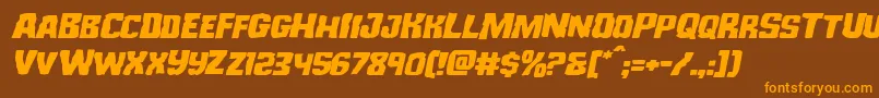 Monsterhunterexpandital Font – Orange Fonts on Brown Background