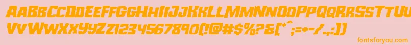 Monsterhunterexpandital Font – Orange Fonts on Pink Background