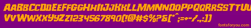 Monsterhunterexpandital Font – Orange Fonts on Purple Background