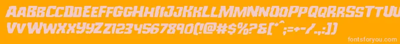 Monsterhunterexpandital Font – Pink Fonts on Orange Background