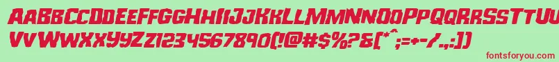 Monsterhunterexpandital Font – Red Fonts on Green Background