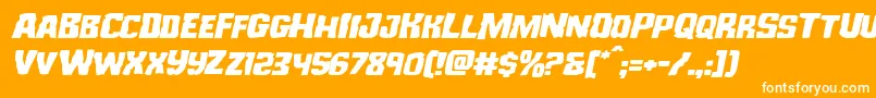 Monsterhunterexpandital Font – White Fonts on Orange Background