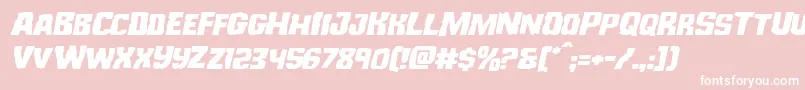 Monsterhunterexpandital Font – White Fonts on Pink Background