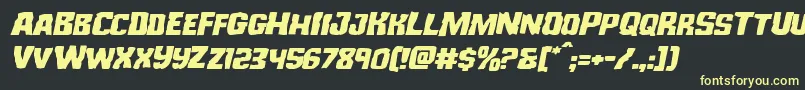 Monsterhunterexpandital Font – Yellow Fonts on Black Background
