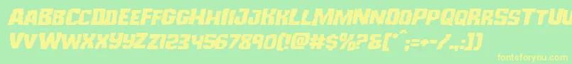 Monsterhunterexpandital Font – Yellow Fonts on Green Background