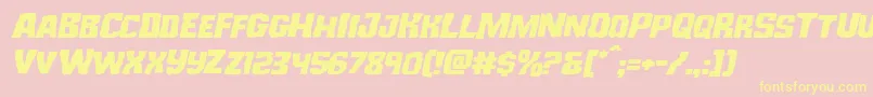 Monsterhunterexpandital Font – Yellow Fonts on Pink Background