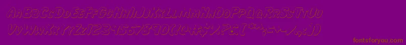 MissAmandaShadowItal-Schriftart – Braune Schriften auf violettem Hintergrund