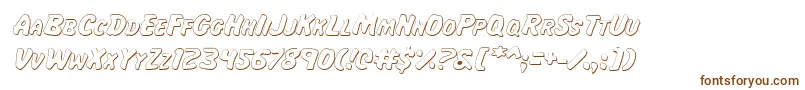 MissAmandaShadowItal Font – Brown Fonts on White Background