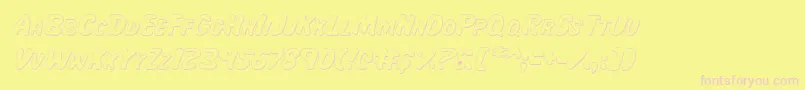 MissAmandaShadowItal Font – Pink Fonts on Yellow Background