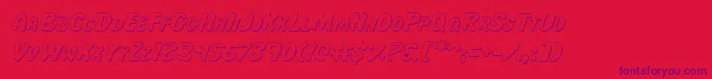 MissAmandaShadowItal-Schriftart – Violette Schriften auf rotem Hintergrund