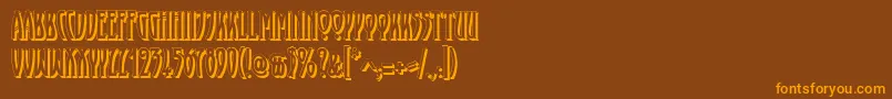 XayaxS-Schriftart – Orangefarbene Schriften auf braunem Hintergrund