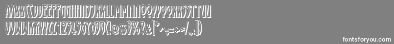 フォントXayaxS – 灰色の背景に白い文字