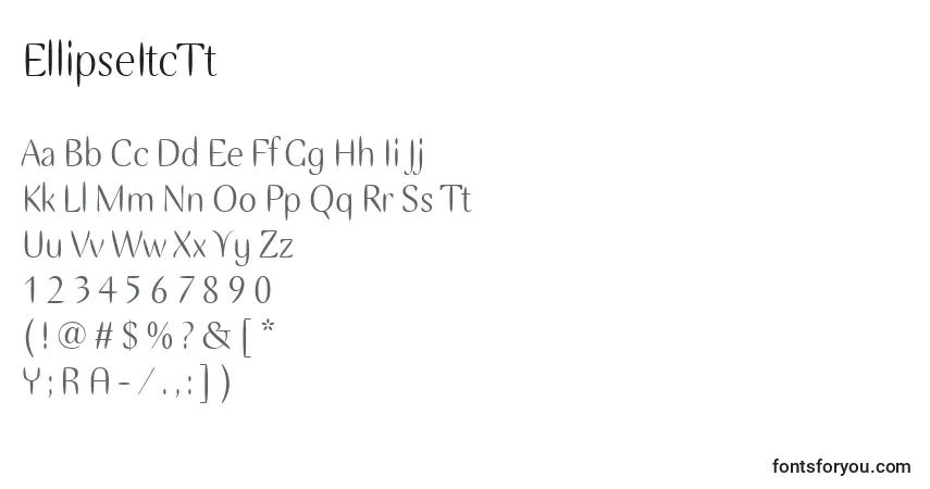Schriftart EllipseItcTt – Alphabet, Zahlen, spezielle Symbole
