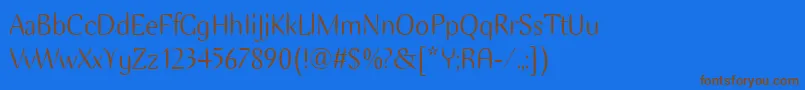 EllipseItcTt Font – Brown Fonts on Blue Background