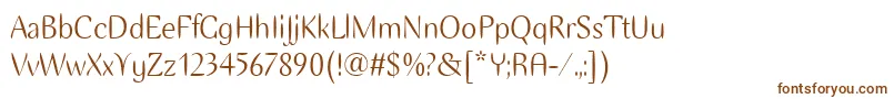 Шрифт EllipseItcTt – коричневые шрифты на белом фоне