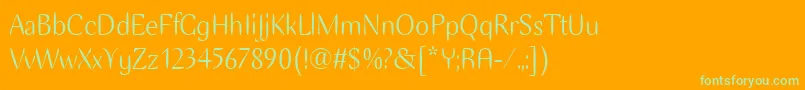 EllipseItcTt Font – Green Fonts on Orange Background