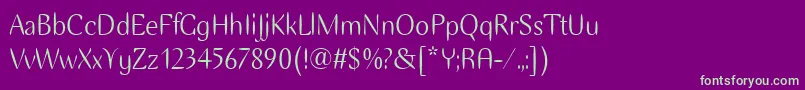 EllipseItcTt Font – Green Fonts on Purple Background