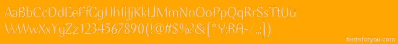 EllipseItcTt Font – Pink Fonts on Orange Background