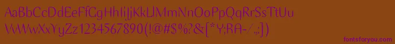 Шрифт EllipseItcTt – фиолетовые шрифты на коричневом фоне