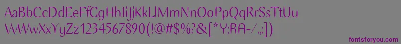 Шрифт EllipseItcTt – фиолетовые шрифты на сером фоне