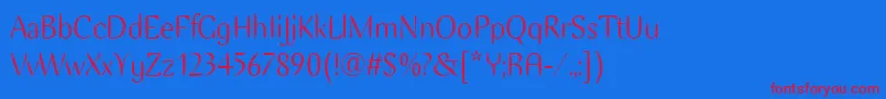 フォントEllipseItcTt – 赤い文字の青い背景