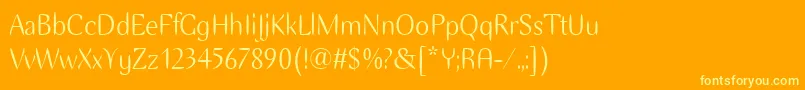 EllipseItcTt Font – Yellow Fonts on Orange Background