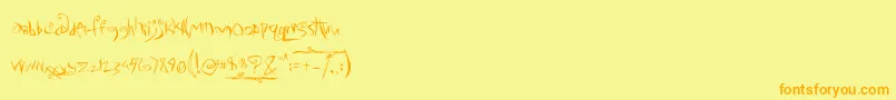 Police ChameleonDreams – polices orange sur fond jaune