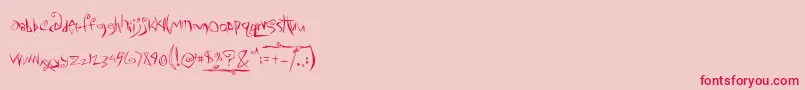 ChameleonDreams Font – Red Fonts on Pink Background