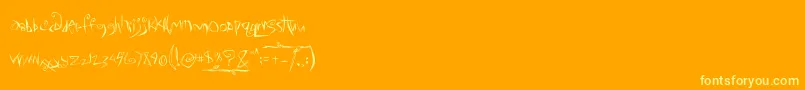 Police ChameleonDreams – polices jaunes sur fond orange